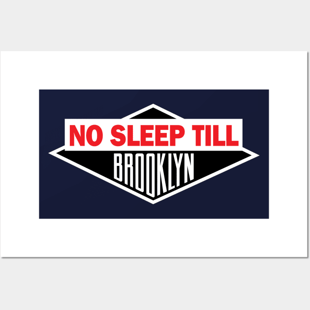 Navy No Sleep Till Brooklyn Wall Art by DIGABLETEEZ